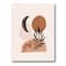 Designart - Moon & Sun Shapes In Retro Terracotta Tones I - Modern Canvas Wall Art Print
